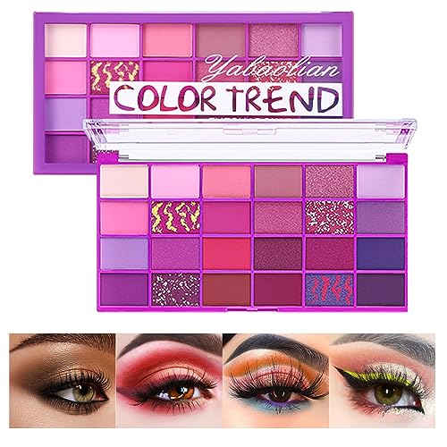 Fards à paupières, Palettes de maquillage, 24 Couleurs Shimmer Mat Ultra Pigmenté, Palette De Imperméable Longue Durée, Shiny Golden Eyeshadow Highly Pigmented, Palette Maquillage Yeux (04)