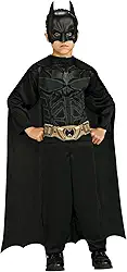 Imagine by Rubies O Cavaleiro das Trevas Ressurge, Traje de Ação Infantil do Batman com Capa e Máscara Preto, Médio