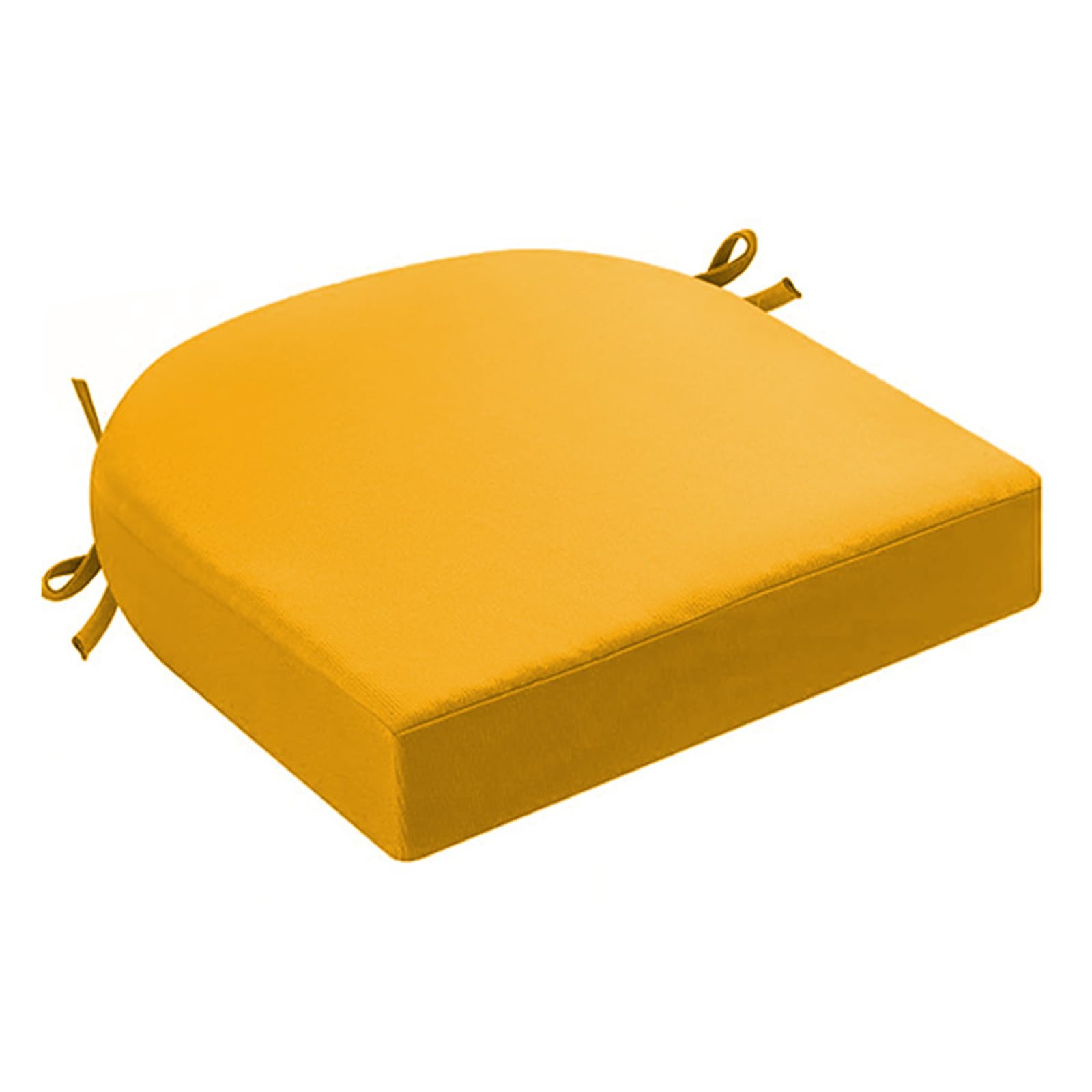 DRXRD Outdoor Chair Cushions,Waterproof & Fade Resistant Patio Furniture Cushions,Round Corner Seat Cushion Pads with Removable Cover for Garden Yard Lawn yellow 43 * 43 * 8cm