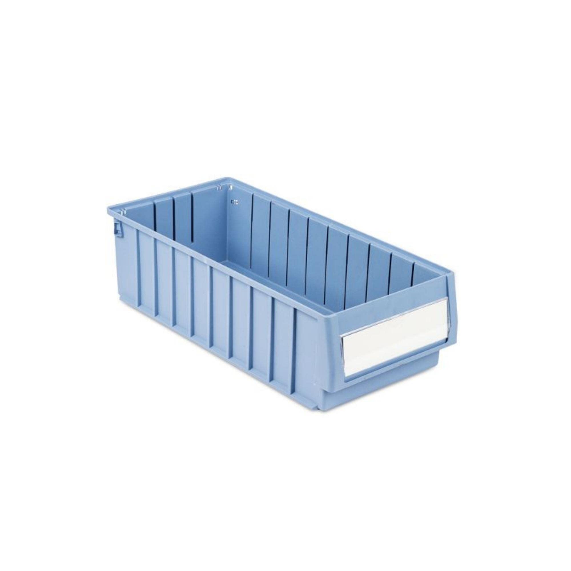 SparSet 10x Regalkasten 500 BH mit Etikett & Schutzhaube | HxBxT 14x23,4x50cm | 12,6 Liter | Sichtlagerkasten, Sortimentskasten, Sortimentsbox, Kleinteilebox