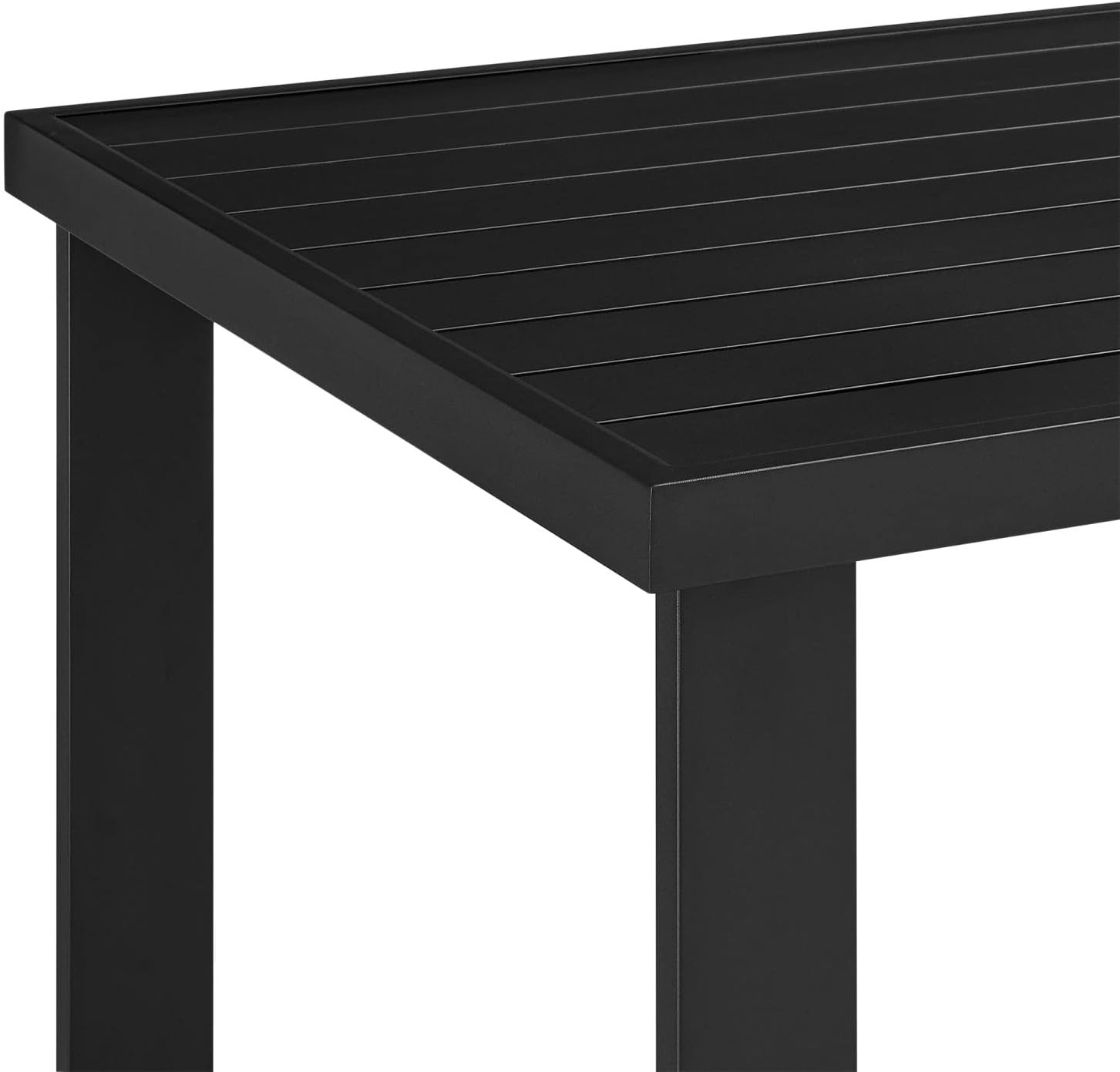 Armen Living Alegria Outdoor 5-Piece Aluminum & Rope Bar Set in Gray