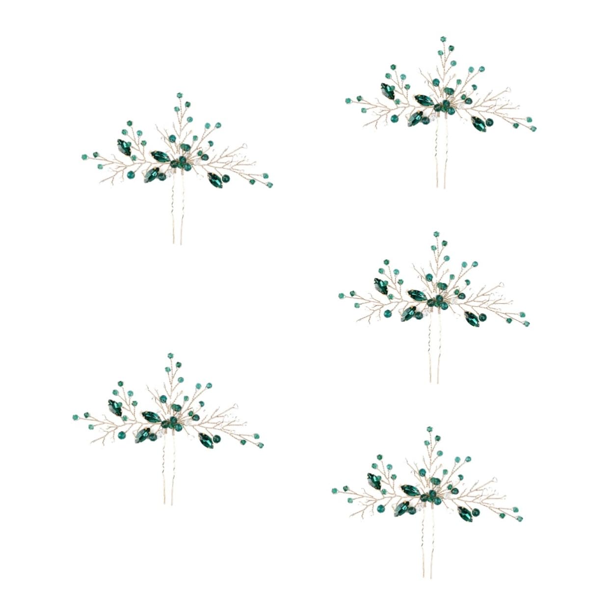 Healeved Lot De 5 Épingles À Cheveux En Strass Pour Chignon De Mariée