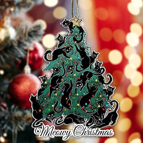Black Cat Ornaments, Cute Cat Christmas, Xmas Ornaments, Christmas Tree Hanging, Tree Topper Ornaments, 2022 Christmas Ornaments by Pop Up Design