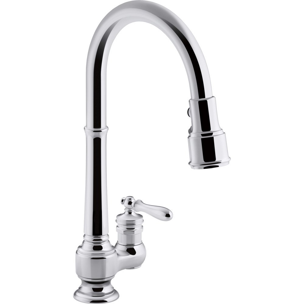 KOHLER 99260-CP Artifacts Single-Hole Kitchen Sink Faucet