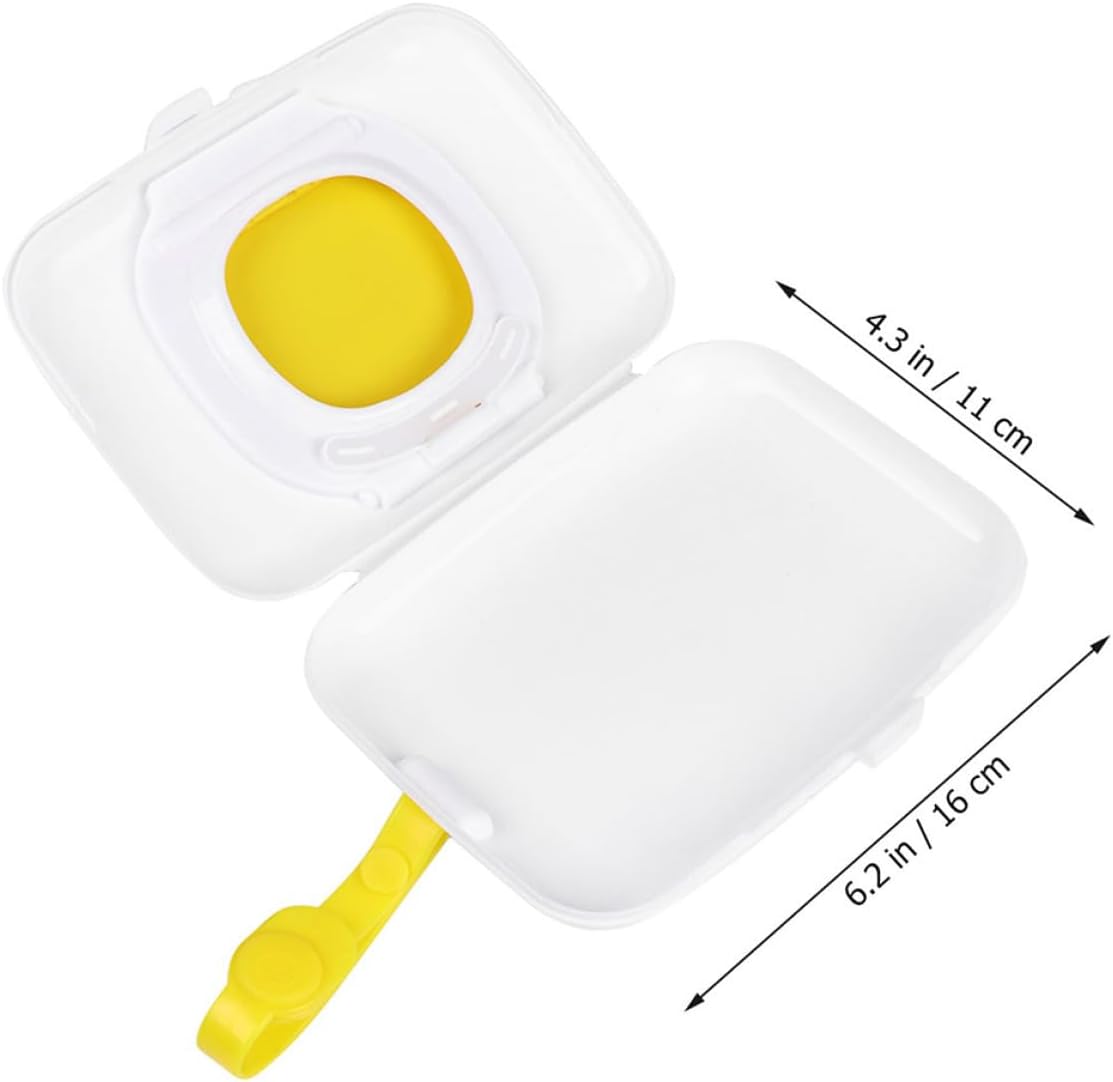 2pcs Yellow PP Baby Wipes Case Refillable Holder Portable image 2