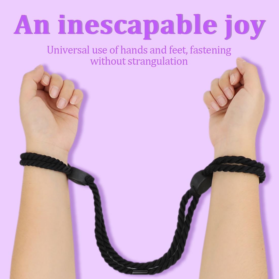 NHQZ Esposas para Pareja, Esposas para Juegos Sexuales, BDSM, Cuerda de Nylon para Sexo Bondage, para Principiantes, Esposas Sexuales para Cama, Ajustables