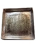 Farbe: Silber Colmore Schale gehämmert 29,5x29,5cm silberfarbend Alu Tablett Dekoschale