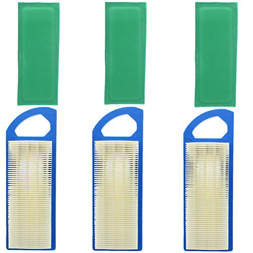 QAZAKY 3Pcs Filter Compatible with 697153 698083 795115 286H77-0121 31G777 31H777 31P677 OHV AVS Engine Lawn Mower Tractor Craftsman 33425 Sunbelt B1AF211 Oregon 30122 102875