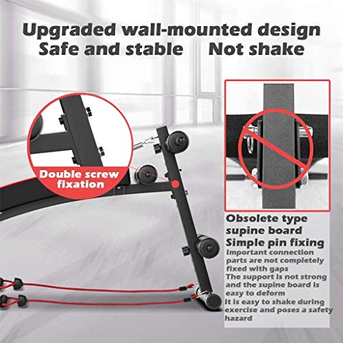 Tengma Adjustable Weight Bench, Foldable Decline Sit up Bench Crunch Board, Ab Abdominal Bench Fitness Home Gym Exercise Sport Support for Bench Press, Leg Lifts, Dumbbell Curls