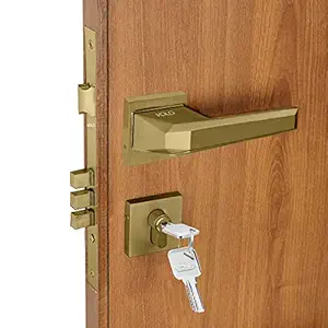 Volo Luxury Series Mortise Door Lock | Bedroom Door Lock with Brass Cylinder and Brass Lock Body with Brass Keys for Home/Hotels/Office. (Model no 2162) (Main Door Lock, Antique Brass)