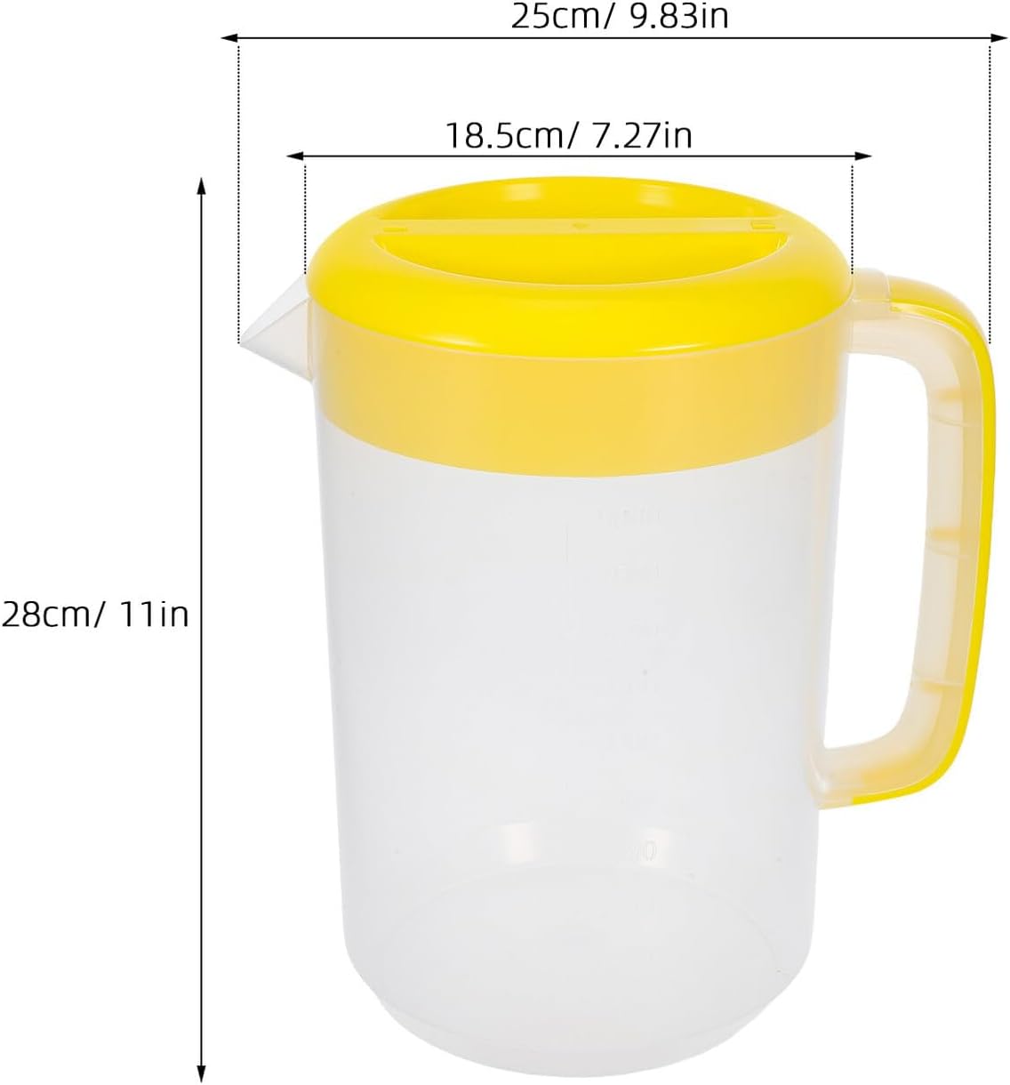 Hemobllo 2pcs Plastic Water Pitchers with Lid 2-gallon Large Capacity Thickened Cold Beverage Jugs Bright Yellow Water Dispensers for Fridge and Camping