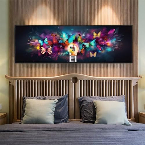 Peinture diamant adulte papillon 5D kit complet grand format 40x120cm full drill