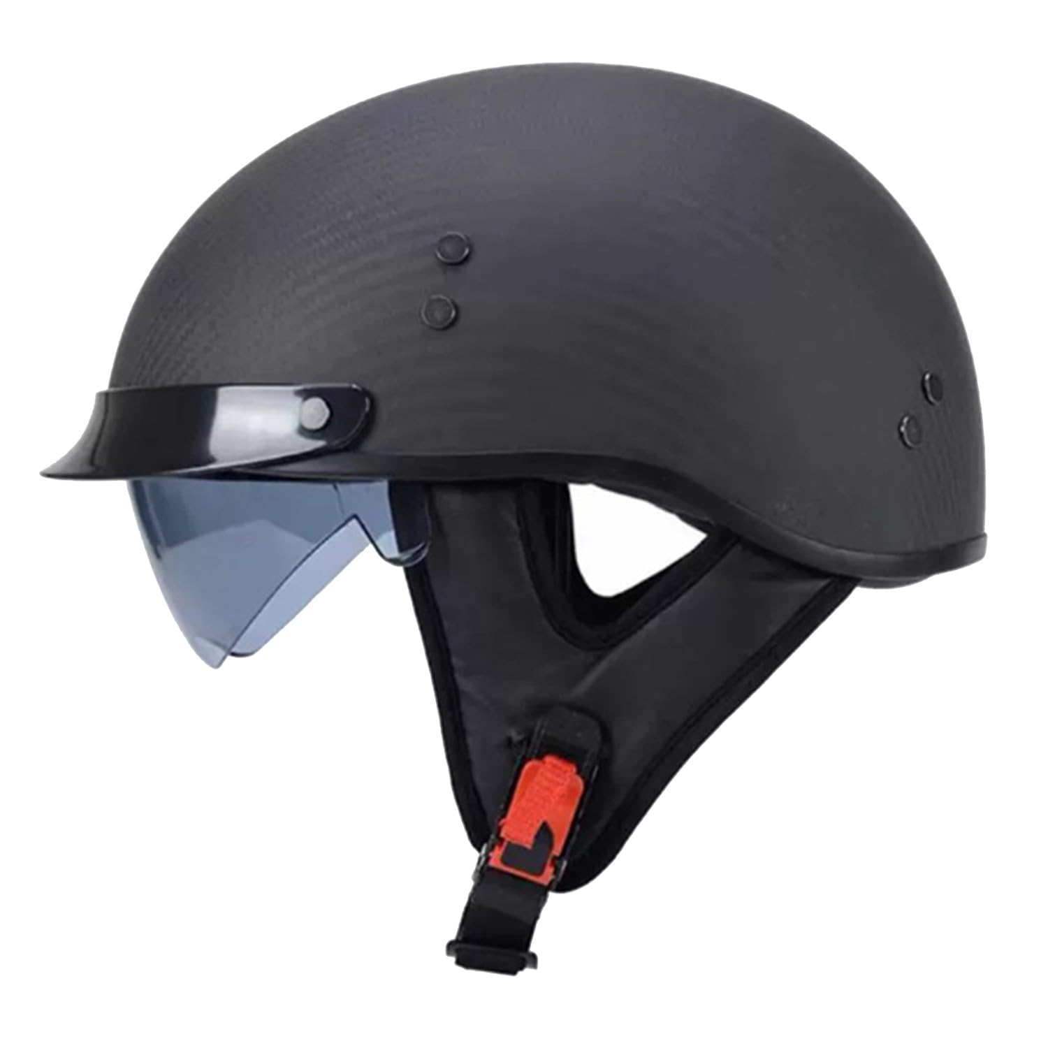 Mezzo Casco Moto Fibra Di Carbonio Con Visiera Caschi Jet E Demi-Jet Vintage Approvato DOTECE Caschi Cromwell Retrò Elmetto Scodella Robusto E Resistente Per Uomini Donne