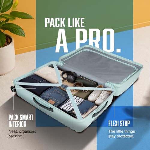 Image of American Tourister Liftoff+|Medium Size Check-in Spinner Trolley Bag (67 cm) for Travel|360 8 Wheel Travel Luggage|Hard Case Polypropylene (PP) Suitcase|Mounted TSA Lock|Seafoam Blue