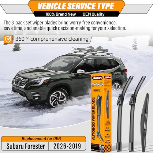 Image of AUTOBOO Windshield Wiper Blade Replacement for Subaru Forester 2019-2026