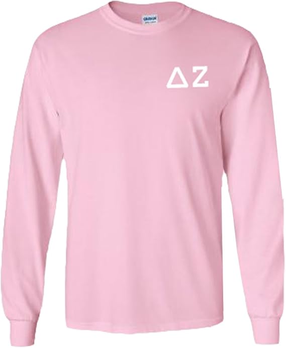 Amazon Com Delta Zeta World Famous Crest Long Sleeve T Shirt Clothing