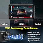 Dash Cam, Dash Camera for Cars 1080P FHD Dashcam DVR Car Camera Dash Cam Front W/ 32GB Card,Night Vision,170°Wide Angle 3”IPS Screen Dash Camera Loop Recording G-Sensor Motion Detection Parking Mode - Image 4
