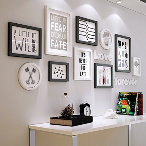 WOODEN LIFE fotolijsten wit zwart massief hout foto muur woonkamer slaapkamer fotolijsten muur frames creatieve combinaties moderne eenvoudige eten fotomuren