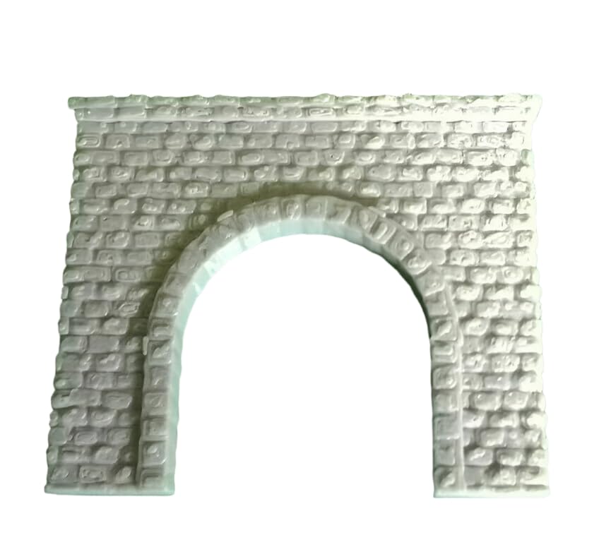 Stonework Detail Railway Tunnel Single Track N Gauge Model Train Portal Entrance, Grey, 5.85cm x 7cm x 0.55cm - Image 2