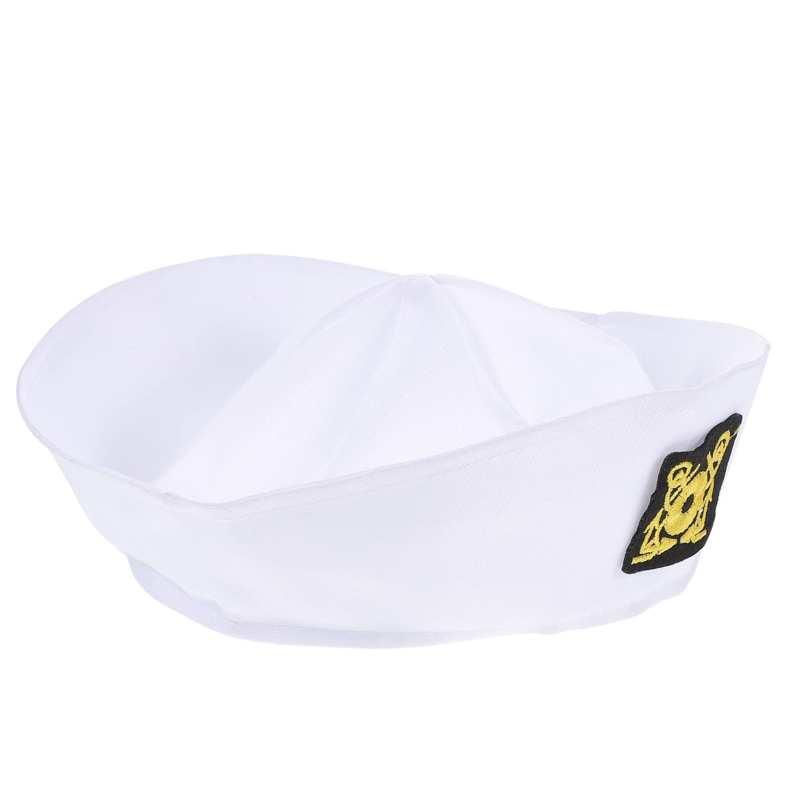 VALICLUD White Sailor Cap Navy Captain Hat for Women Men Boat Party Cosplay Accessory