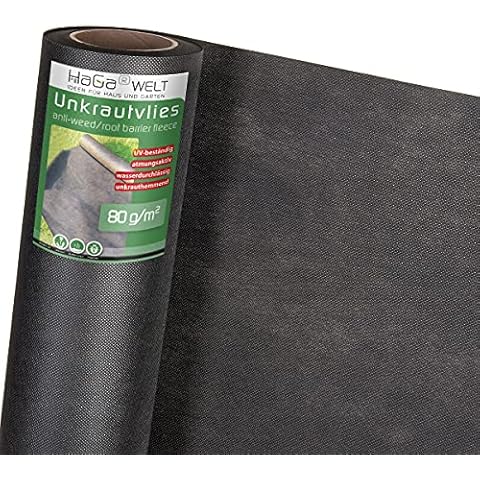 HaGa® Reißfestes Unkrautvlies Gemüsebeet Vlies UV-stabilisiert 80g/m² 1,2m x 20m Cover
