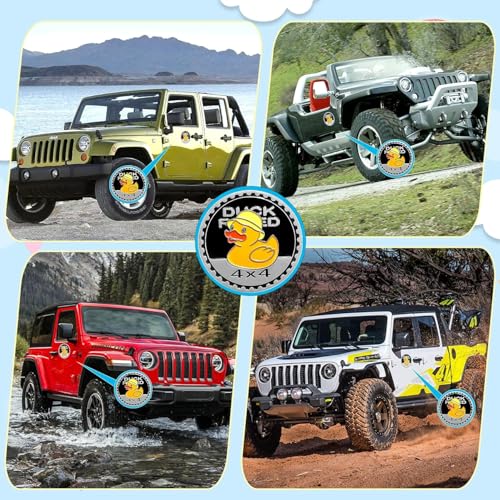 Image of Duck Rated Car Emblem for Jeep - Metal Car Automotive Stickers 4x4 3D Car Badge Decals Compatible with Jeep （2 Pcs）