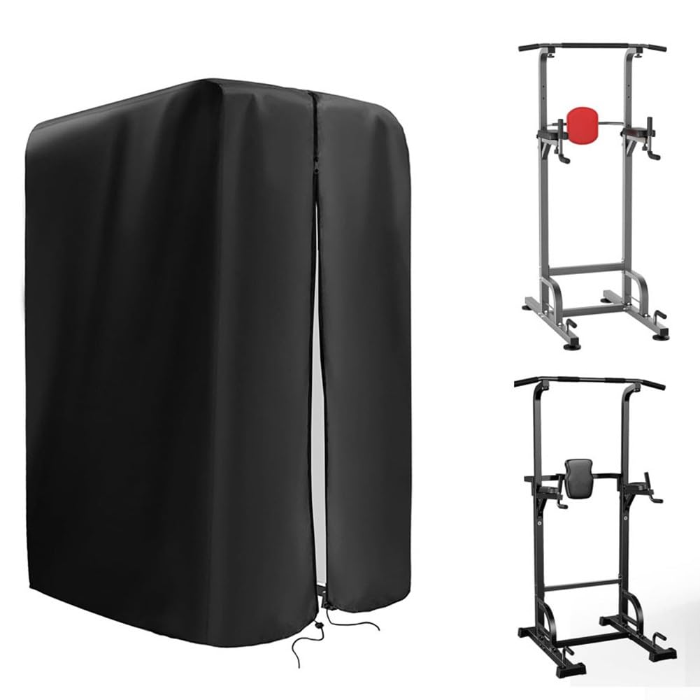 Housse de protection imperméable avec fermeture éclair pour rack de squat et cage d'haltérophilie – Housse de protection anti-poussière 420D pour intérieur et extérieur (taille M/L) (L