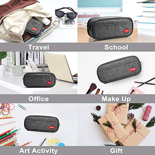 Grote Etui met grote capaciteit Pennenhouder 3 compartimenten Schoolbenodigdheden Briefpapier Make-up tas Geschenk voor… - Afbeelding 7