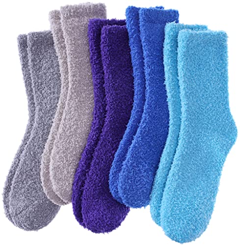 Image of FNOVCO Womens Fuzzy Socks Super Soft Fluffy Winter Warm Cozy Home Sleeping Socks
