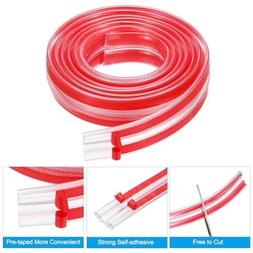 Image of PATIKIL Edge Protector Strip, 1.18IN x 6.6FT Children Proofing Silicone Soft Clear Corner Protectors Pre-Taped Strong Adhesive for Cabinets Tables Desk Drawers
