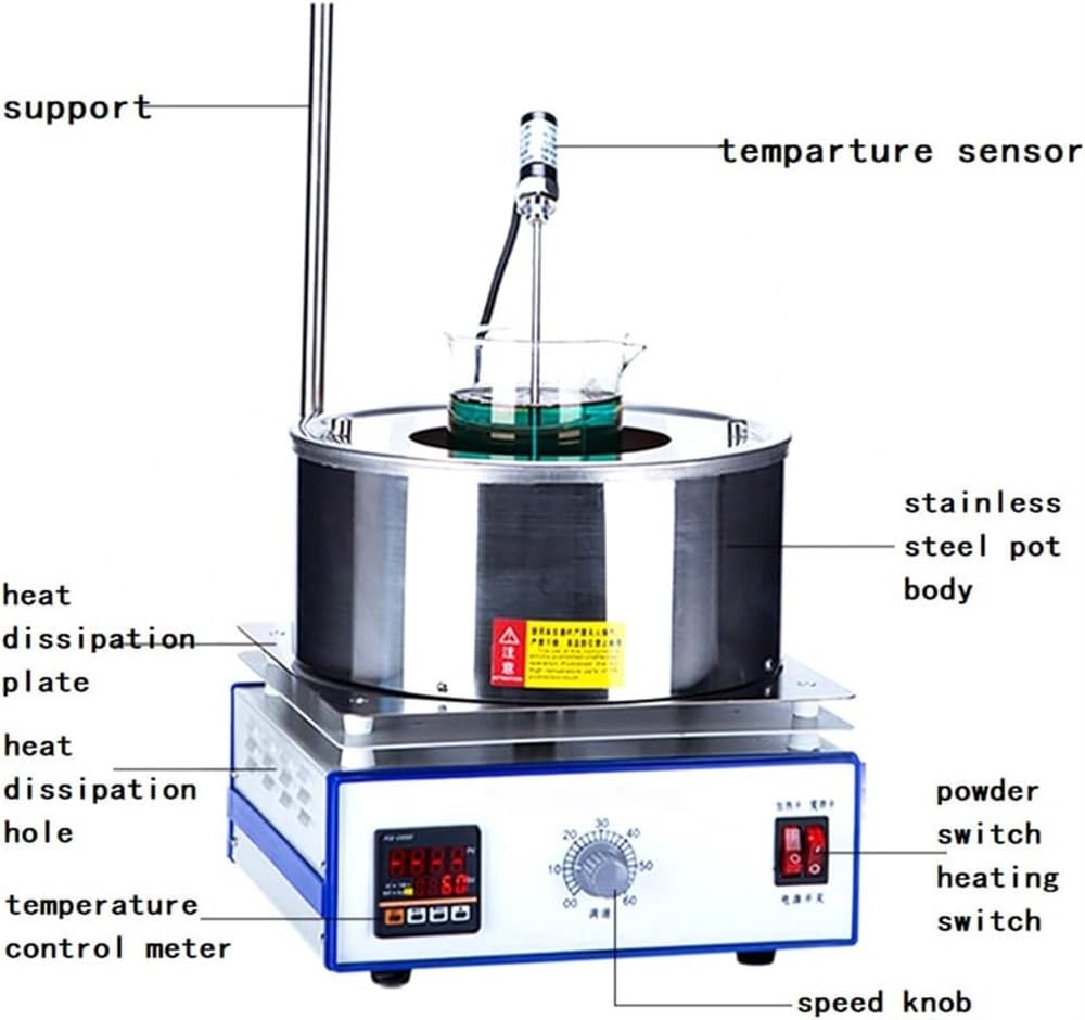 Mieszadło Magnetyczne, Płyta Grzewcza Z Mieszadłem Magnetycznym, Mieszadło Magnetyczne 85-2 Z Cyfrowym Wyświetlaczem Temperatury I Regulacją Prędkości, Mikser M