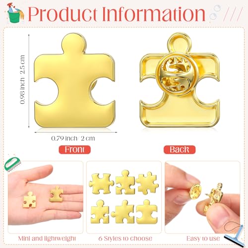 Tondiamo Housekeeping Appreciation Week Gifts Bulk Puzzle Lapel Pin with Thank You Card for Housekeeper EVS Week Cleaner2