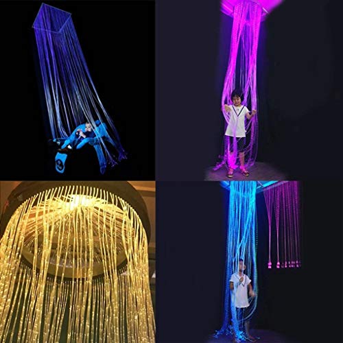 Image of AZIMOM 450pcs 0.03in 13.1ft PMMA Plastic Fiber Optic Curtain Waterfall Light Cable Flash Point Fiber Optic Strands Side Glow Optical Fiber Hanging Strings
