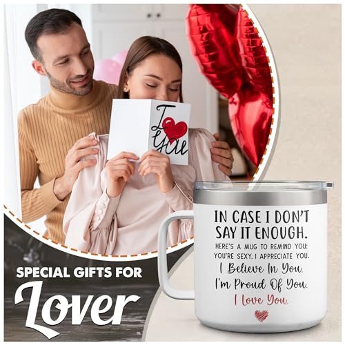 Pandzee Valentines Day Gifts For Her & Him, Anniversary Wedding, Christmas, Birthday Mothers Day Gifts For Wife From Husband, Father Day Present For Husband From Wife - 14oz Stainless Steel Tumbler