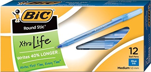 Stylo bille pointe moyenne 1.0 mm BIC glisse parfaite et écriture régulière encre noire