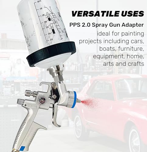 Image of MITANSLE 26003 PPS 2.0 Universal Spray Gun Adapter, 16 mm Female Interface 1.5 mm Thread,2PCS