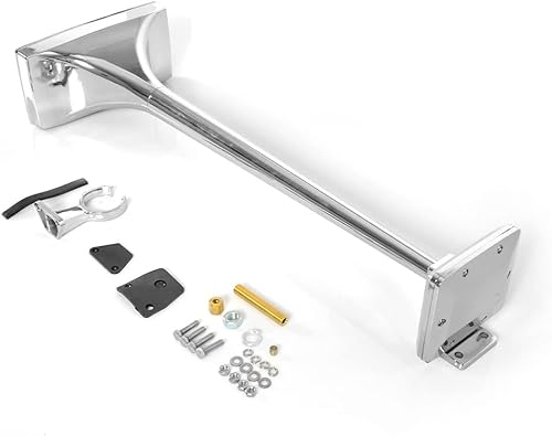 Miniatura 3 de Bocina de aire para camión de 12 V, 150 DB, 25.1 pulgadas, cromada, impermeable, kit universal para coche, tren, barco, semi pickup, jeep, SUV