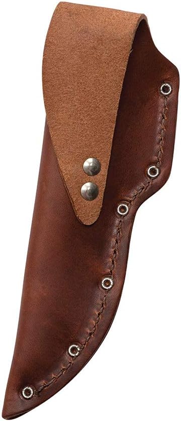 Case WR XX Pocket Knife Rosewood Ridgeback Wood Hunter W/Leather Sheath Item #398 - (Ridgeback Hunter) - Length Closed: 8 1/2 Overall Inches