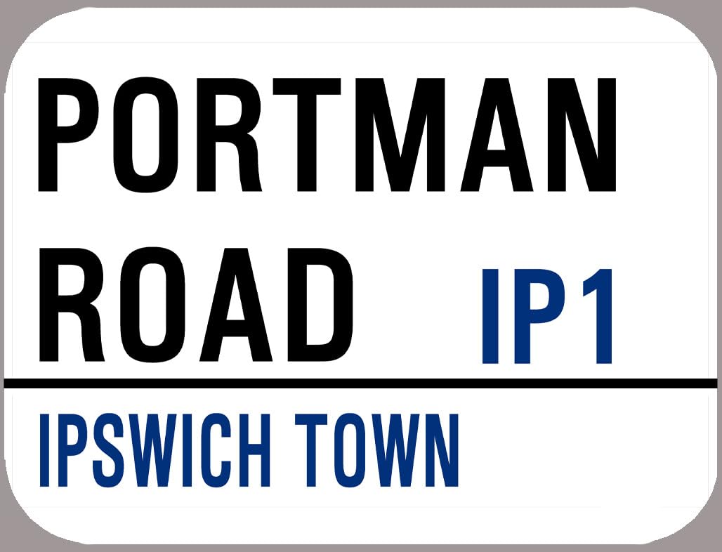 Yelacecca Tin Sign A37641 New Metal Street Sign Ipswich Portman Road Metal Street Sign 8X12 Inches