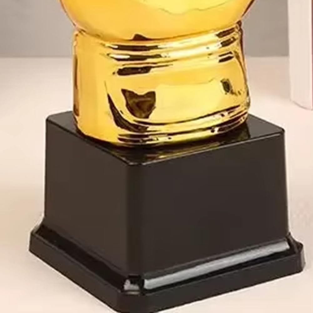 Trofeo de Fútbol, Trofeo de Portero, Forma de Guantes, Copa de Trofeo Grande Dorada para Competiciones de Ortografía y Partidos Deportivos.