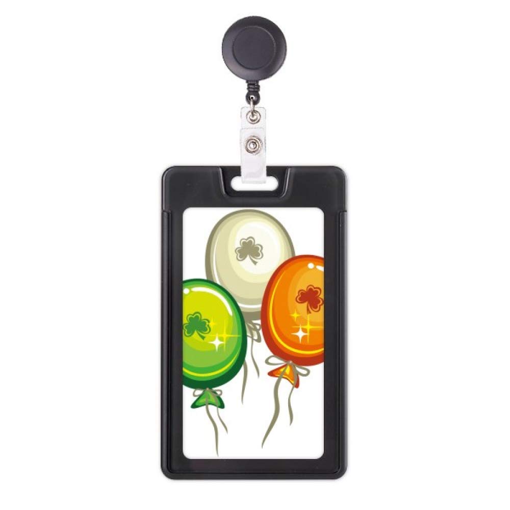 Porte-badge rétractable Saint-Patrick avec trèfle et ballon pour professionnels