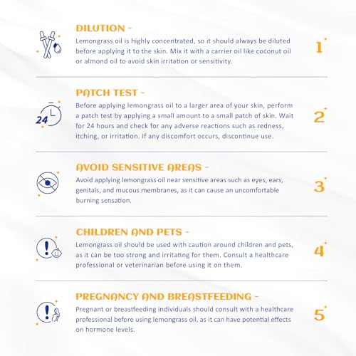 Image of HIQILI Essential Oil, 100% Pure Natural Undiluted - Lemongrass - 1.01 Fl. Oz