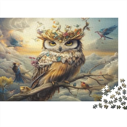 Puzzle de 1000 piezas para adultos de búho y pájaros en cartón de 70x50