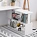HOMCOM L Shaped Desk, Corner Computer Desk, 360 Degree Rotating Home Office Desk with Storage Shelves, Writing Table Workstation, White