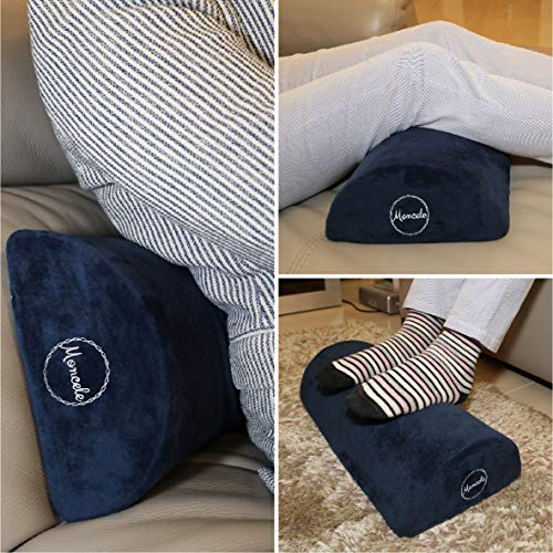 Foot Rest Stool for Under Desk at Work Office Home- Ergonomic footrest Non Slip Soft Yet Firm Memory Foam Cushion with Premium Washable Cover-Offers Relief for Lumbar Back Knee Pain Blood Circulation