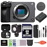 Sony FX30B Digital Cinema Camera (ILME-FX30B) Bundle with WR LED Light Kit, 64GB SD Card, & More