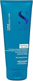 Alfaparf Milano Semi Di Lino Curls Co-Wash Hidratante Sem Sulfato para Cabelos Ondulados e Cacheados - Hidrata e Nutre - Reduz o Frizz - Protege Contra a Umidade - Fórmula Vegan-Friendly 200ml