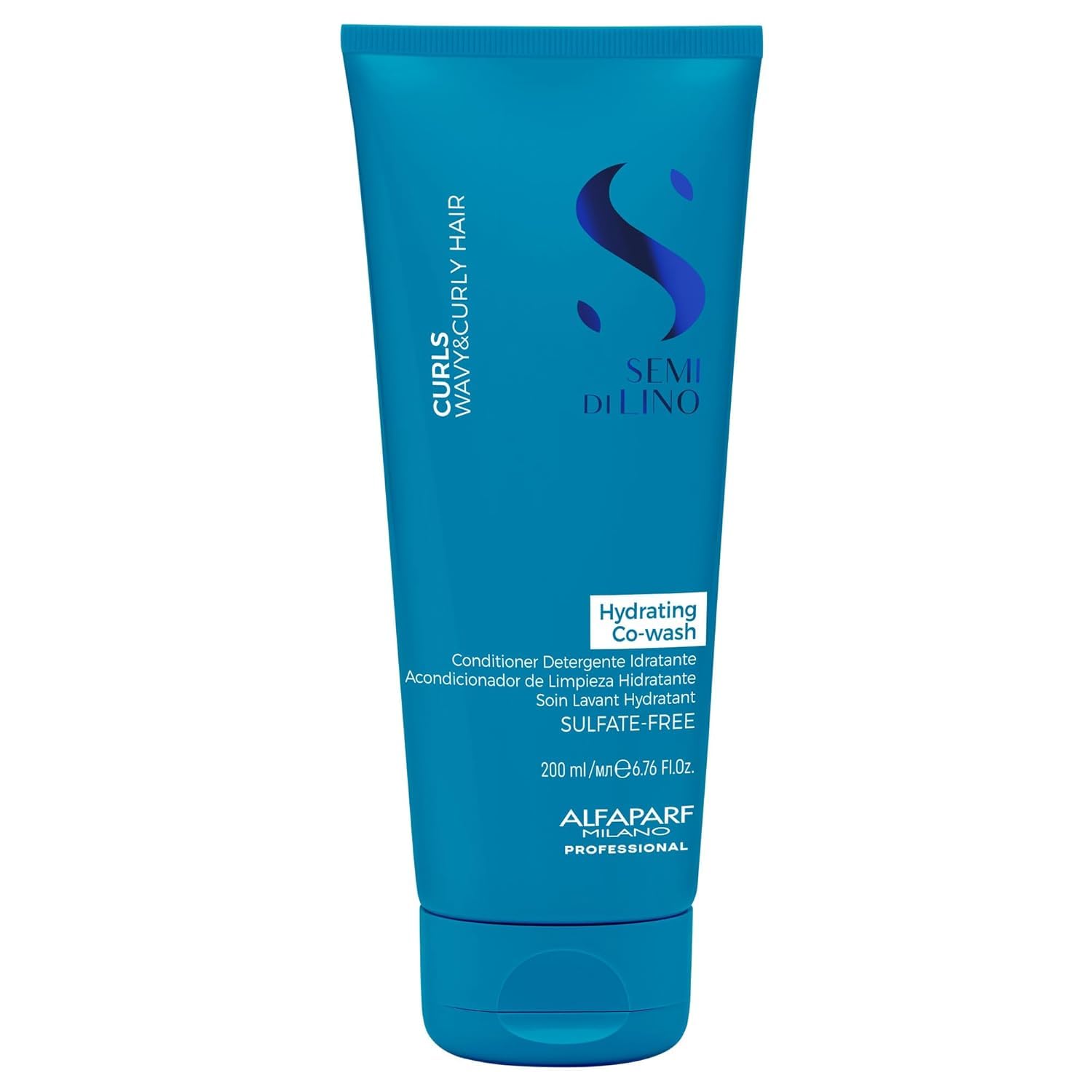 Alfaparf Milano Semi Di Lino Curls Hydrating Sulfate Free Co-Wash for Wavy and Curly Hair - Hydrates and Nourishes - Reduces Frizz - Protects Against Humidity - Vegan-Friendly Formula