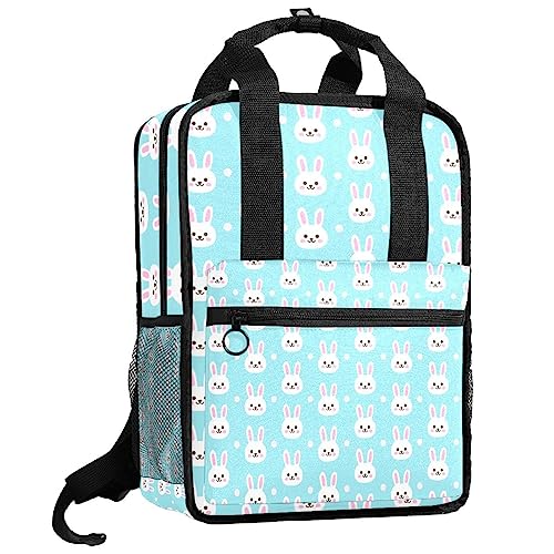 Sac à dos lapin bleu multicolore pour enfant idéal pour l'école et les sorties