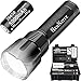 REHKITTZ Led Taschenlampe 3300 Lumen Extrem Hell(mit 5000mAh 26650 Akku)Lange Arbeitzeit Taschenlampe Led Zoom Taschenlampen Aluminiumlegierung Flashlight Kompatibel mit Vielen Batterietypen